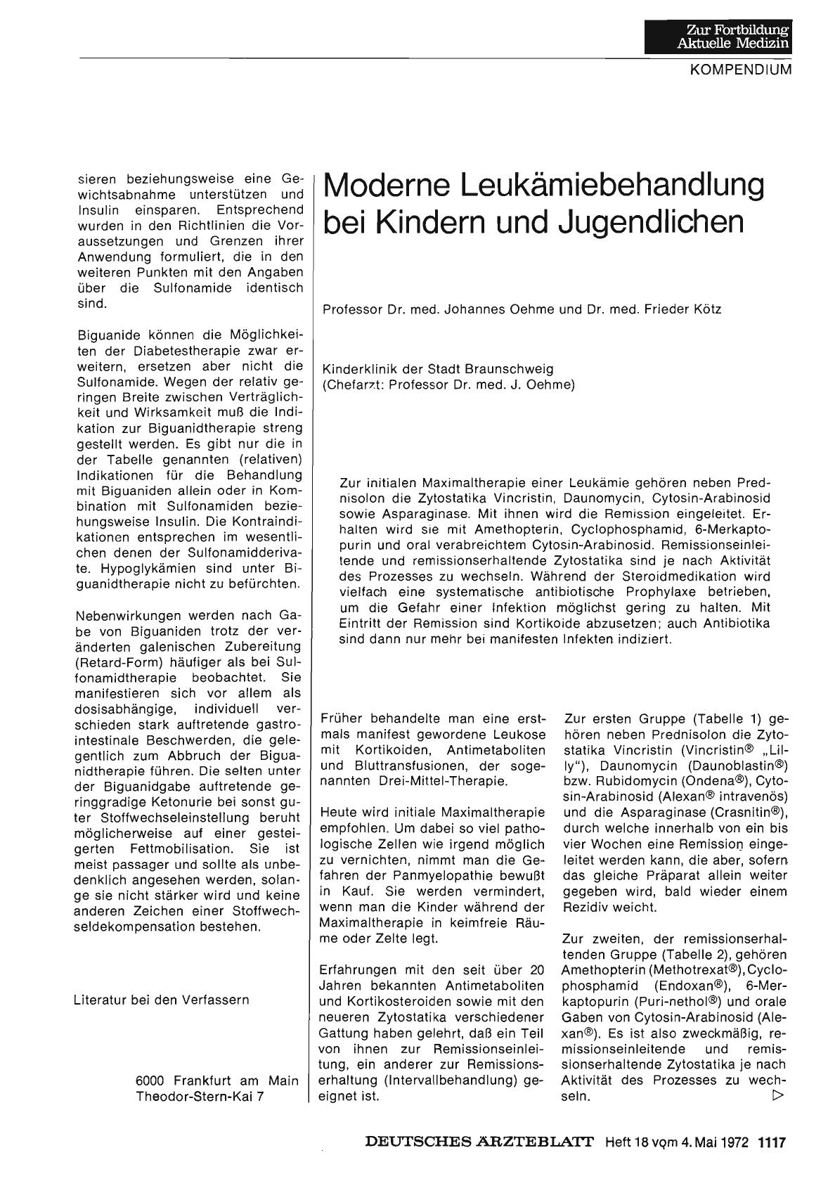 Vorschauseite 1: Moderne Leukämiebehandlung bei Kindern und Jugendlichen