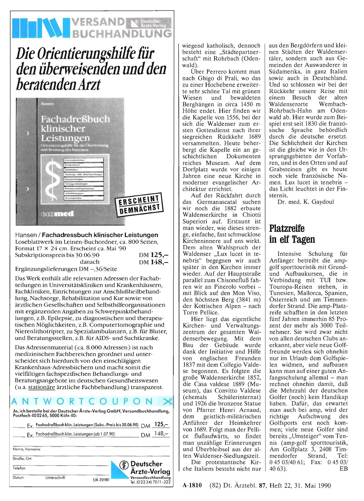 Vorschauseite 1: Platzreife in elf Tagen