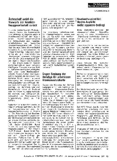 Vorschauseite 1: Krankenhausinstitut: Geräte-Ausfälle meist apparate-bedingt