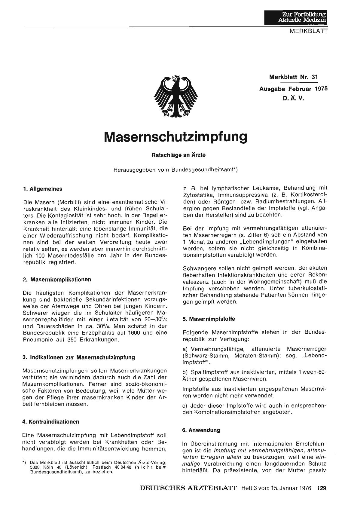 Vorschauseite 1: Masernschutzimpfung