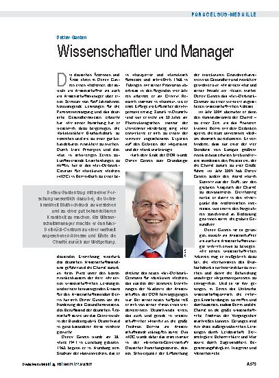 Vorschauseite 1: Detlev Ganten: Wissenschaftler und Manager