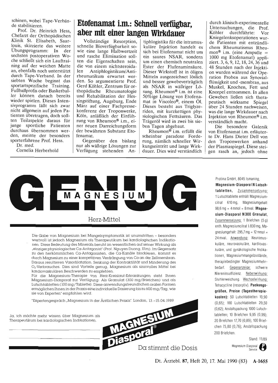 Vorschauseite 1: Etofenamat i. m. : Schnell verfügbar, aber mit einer langen Wirkdauer