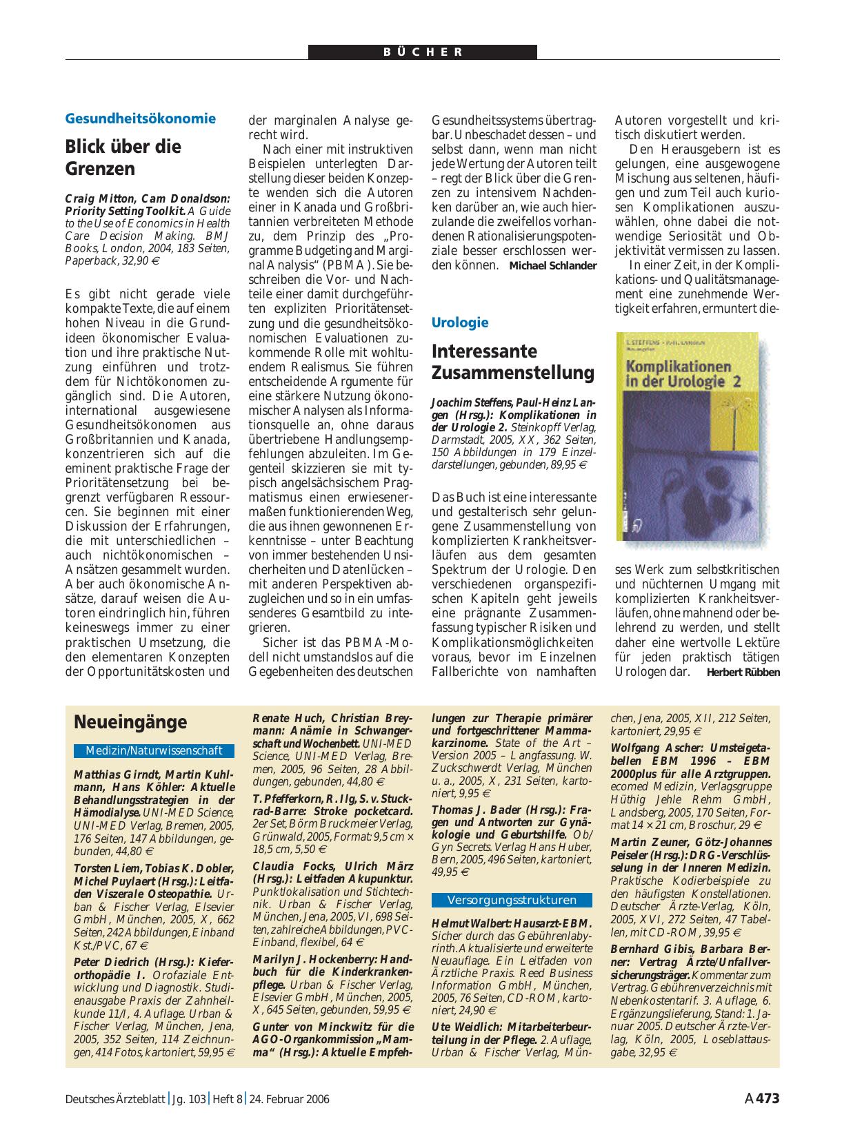 Vorschauseite 1: Priority Setting Toolkit. A Guide to the Use of Economics in Health Care Decision Making