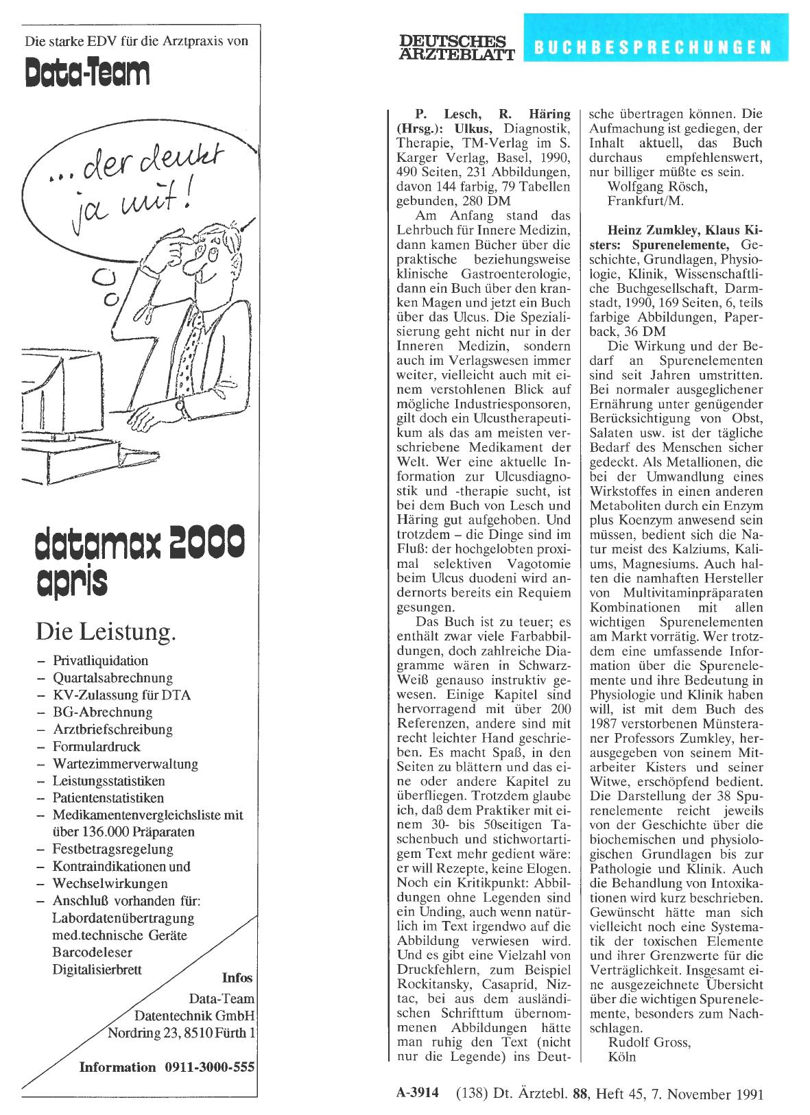 Vorschauseite 1: Heinz Zumkley, Klaus Kisters: Spurenelemente