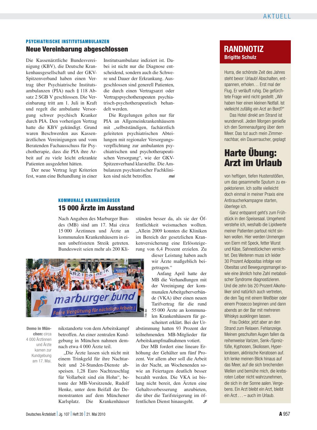 Vorschauseite 1: Kommunale Krankenhäuser: 15000 Ärzte im Ausstand