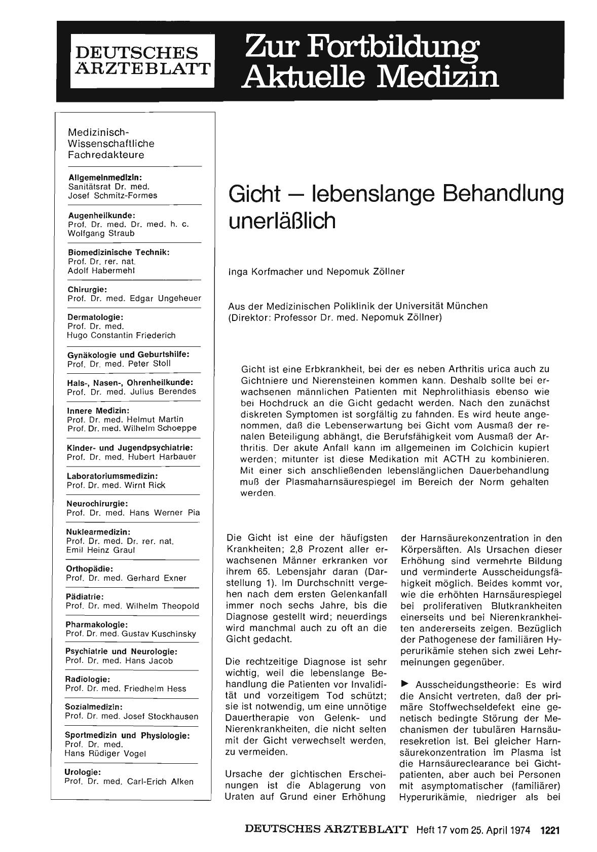 Vorschauseite 1: Gicht - lebenslange Behandlung unerläßlich