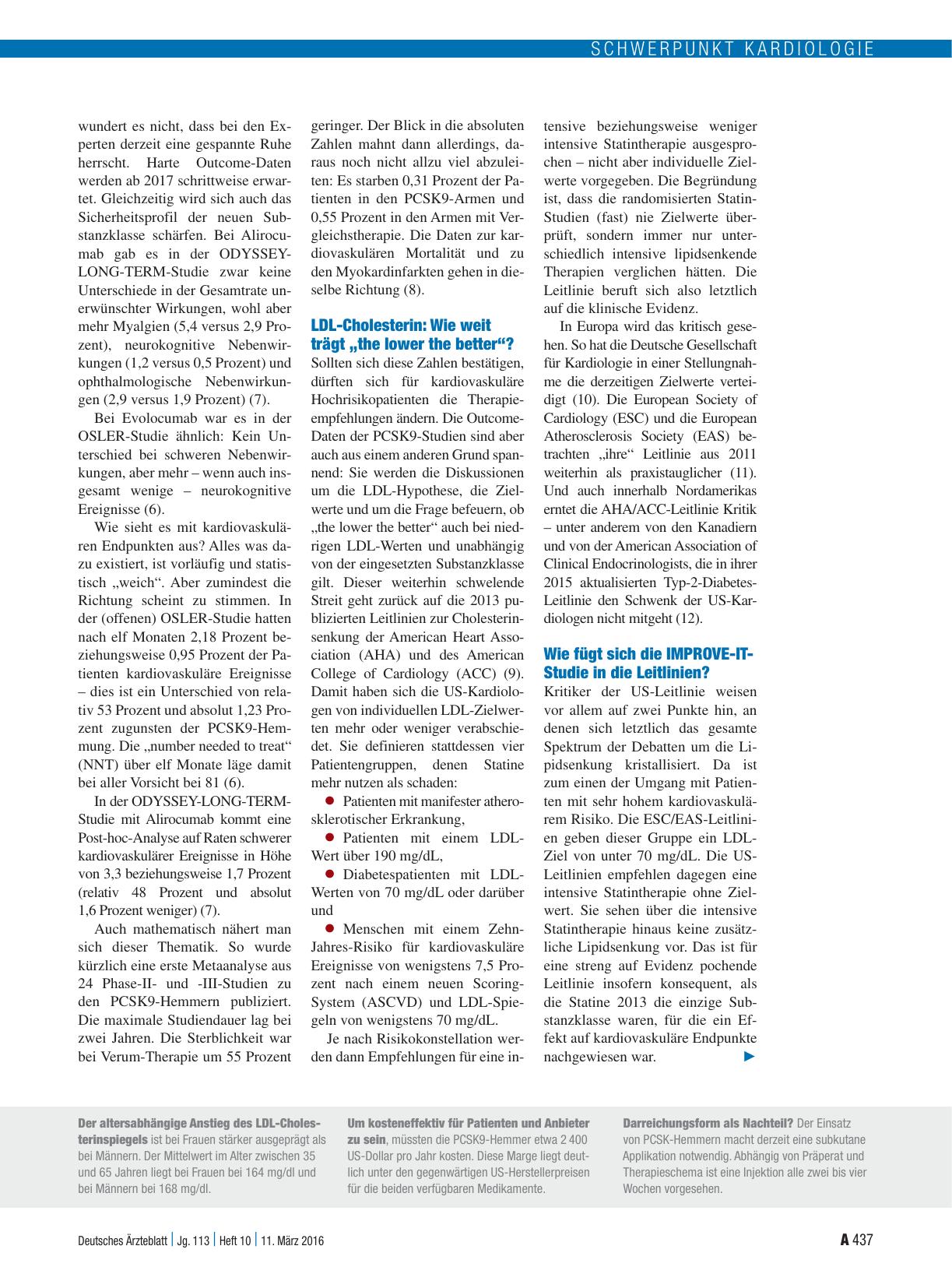 Vorschauseite 2: LDL-Cholesterinsenkung: Neuer Schwung für ein altes Therapieprinzip?