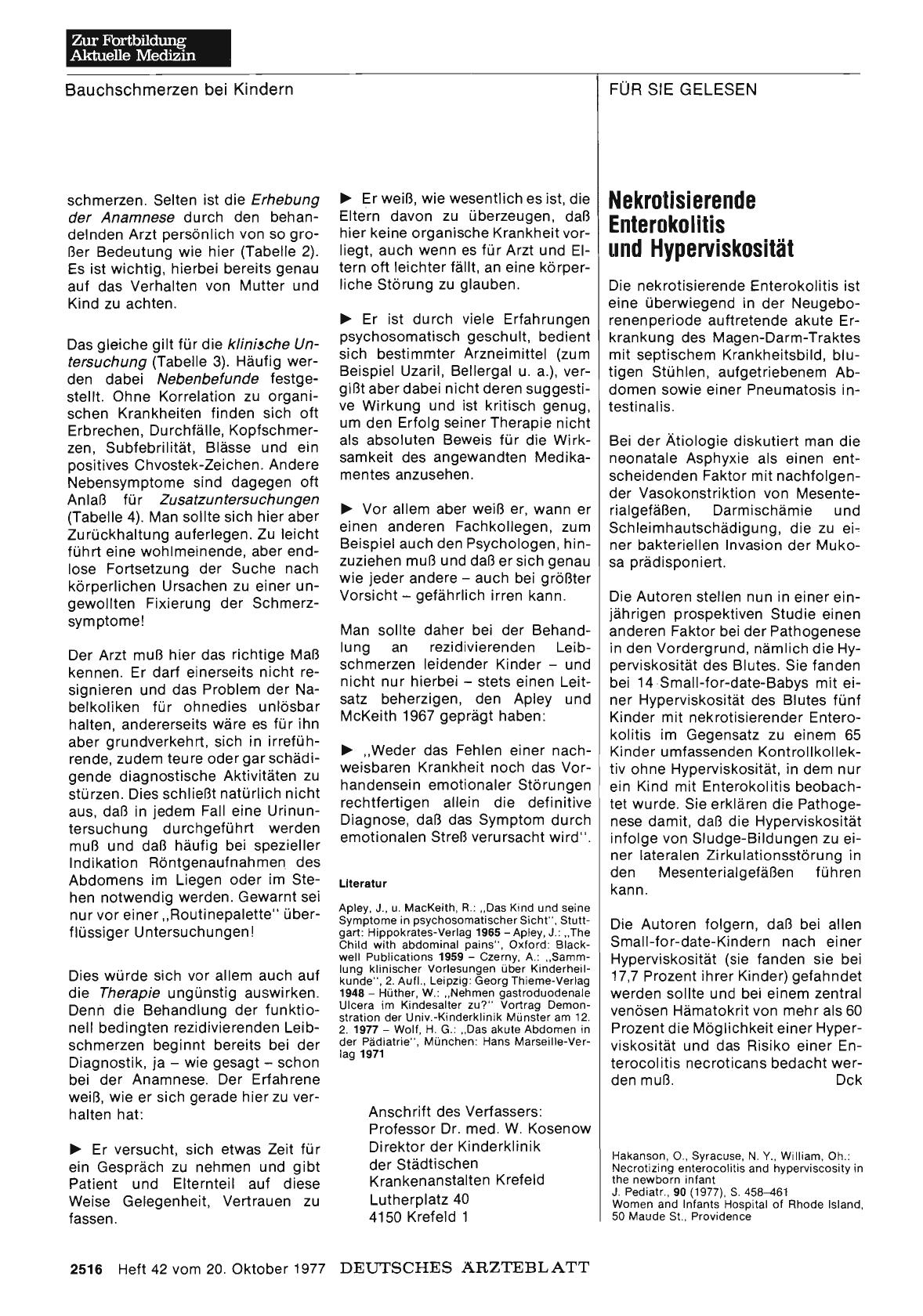 Vorschauseite 1: Nekrotisierende Enterokolitis und Hyperviskosität