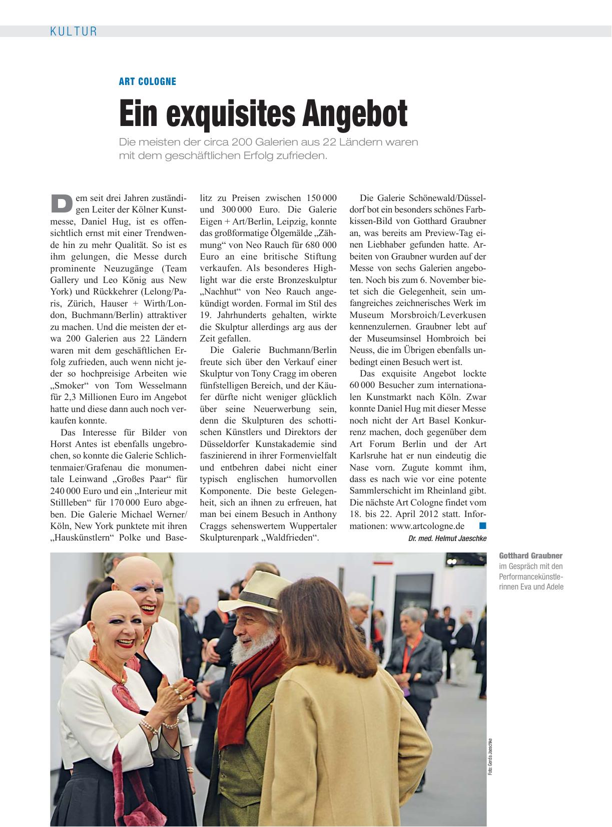 Vorschauseite 1: Art Cologne: Ein exquisites Angebot