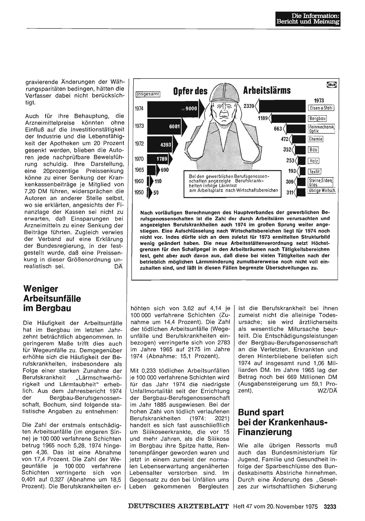 Vorschauseite 1: Weniger Arbeitsunfälle im Bergbau
