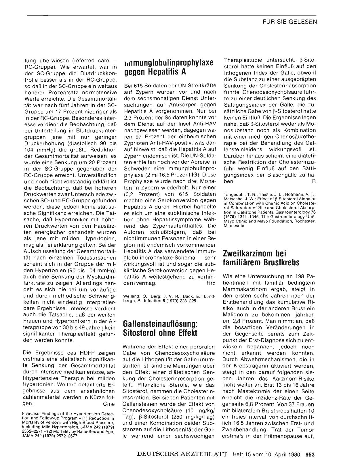 Vorschauseite 1: Immunglobulinprophylaxe gegen Hepatitis A