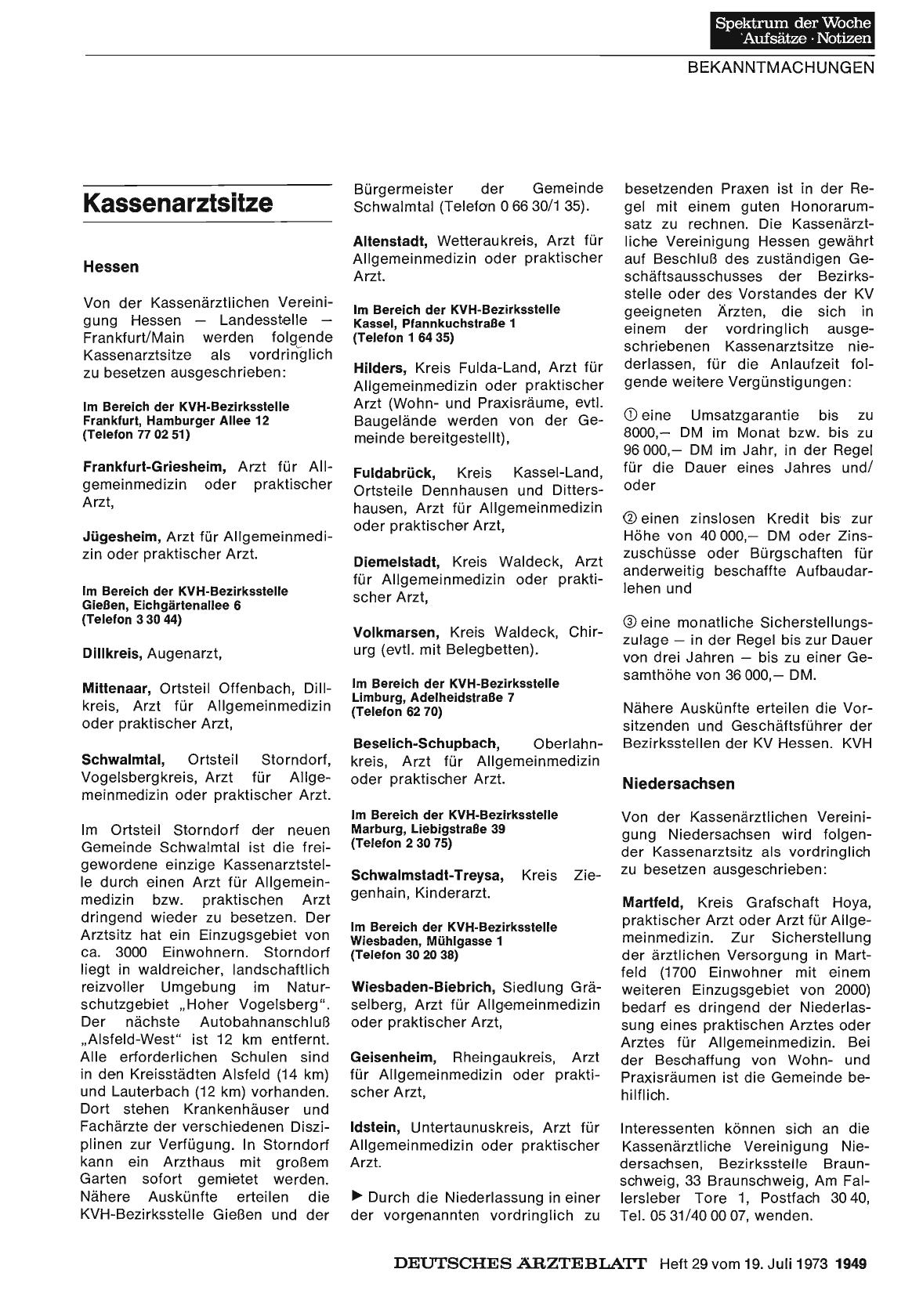 Vorschauseite 1: Kassenarztsitze