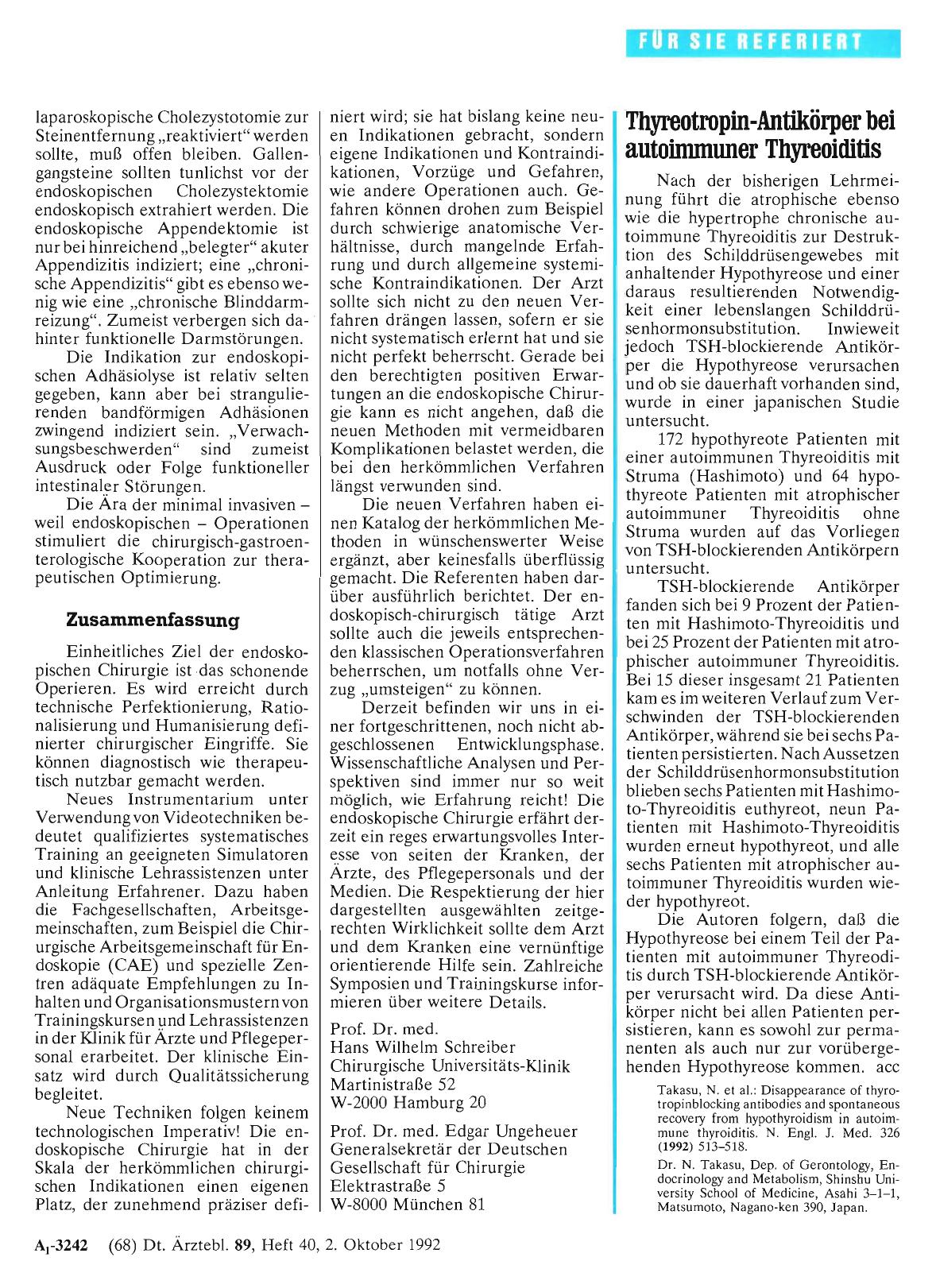 Vorschauseite 1: Thyreotropin-Antikörper bei autoimmuner Thyreoiditis