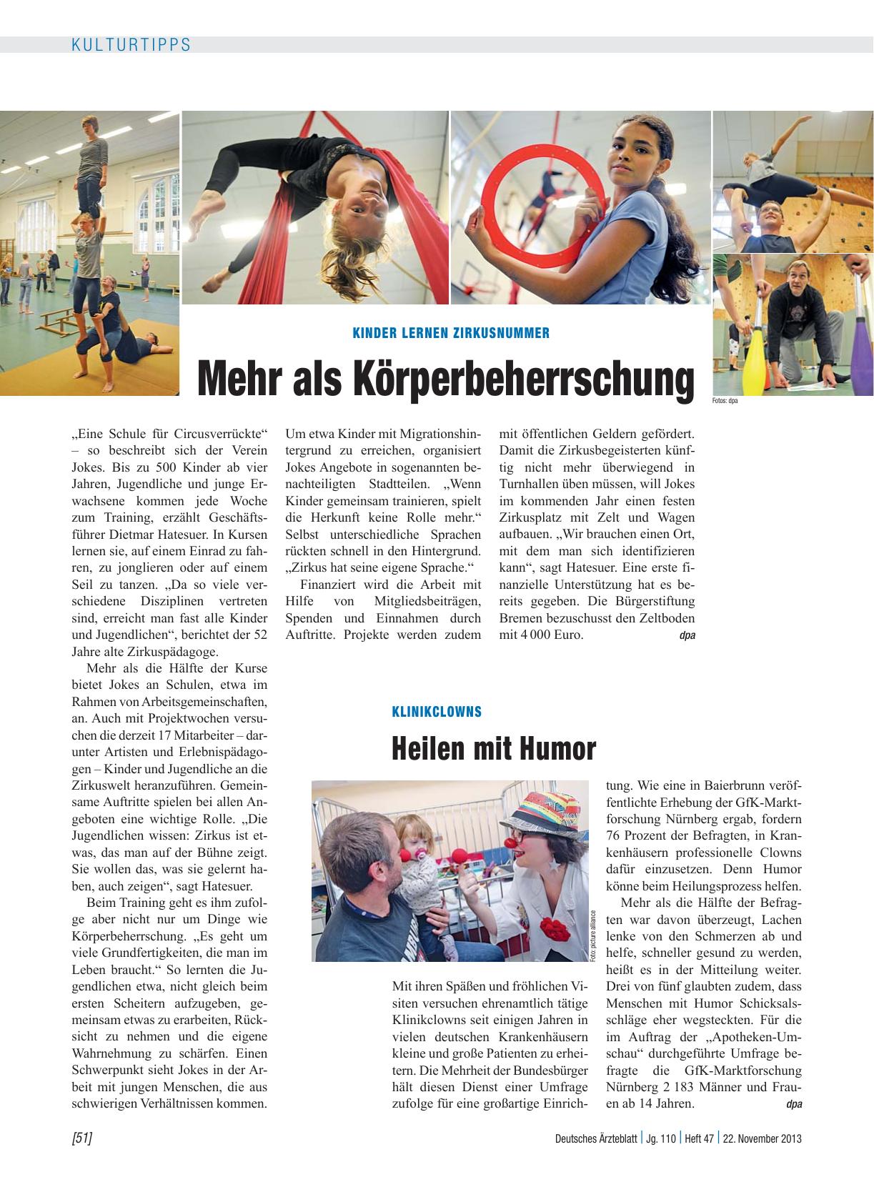 Vorschauseite 1: Klinikclowns: Heilen mit Humor