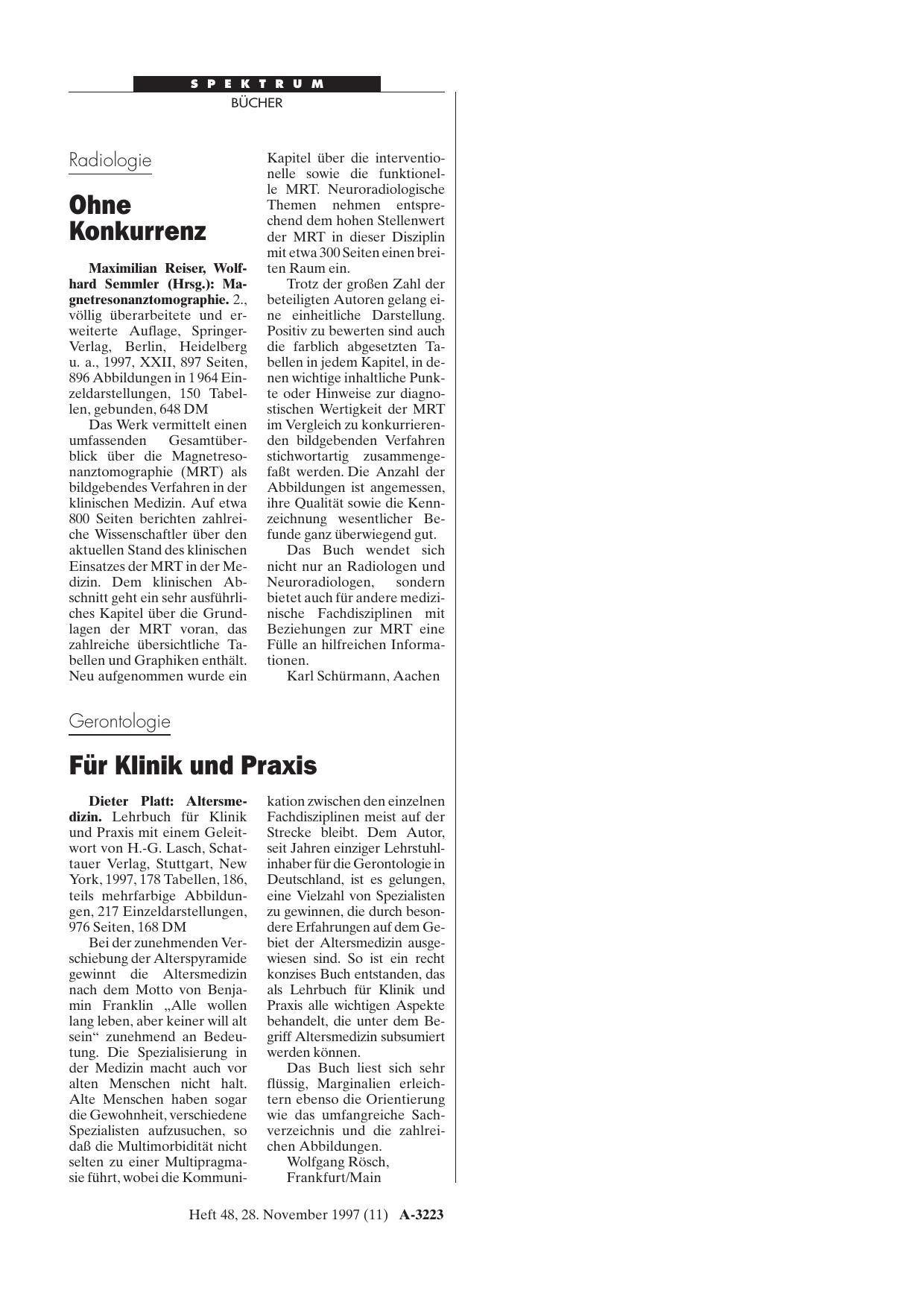 Vorschauseite 1: Magnetresonanztomographie