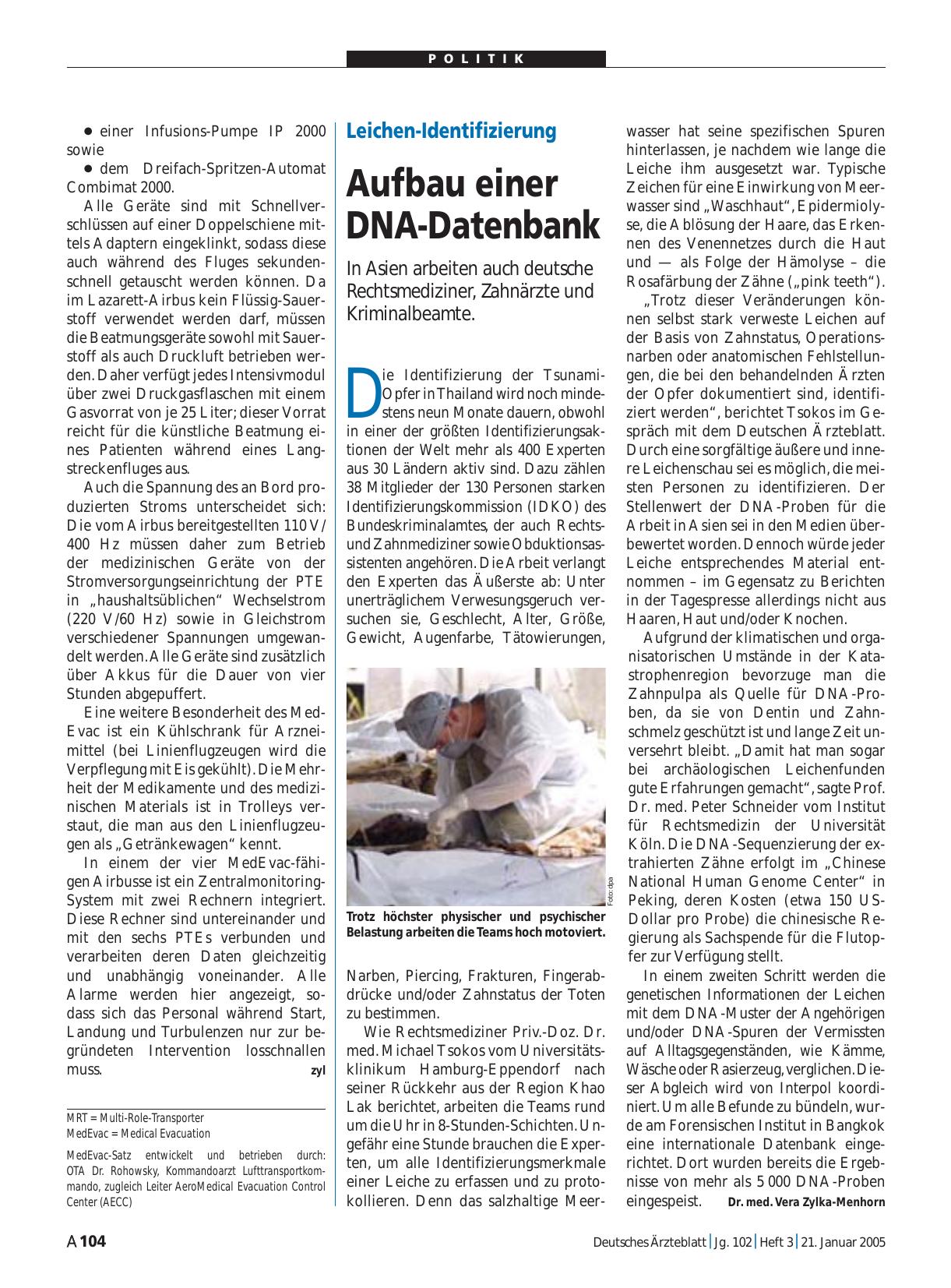 Vorschauseite 1: Leichen-Identifizierung: Aufbau einer DNA-Datenbank