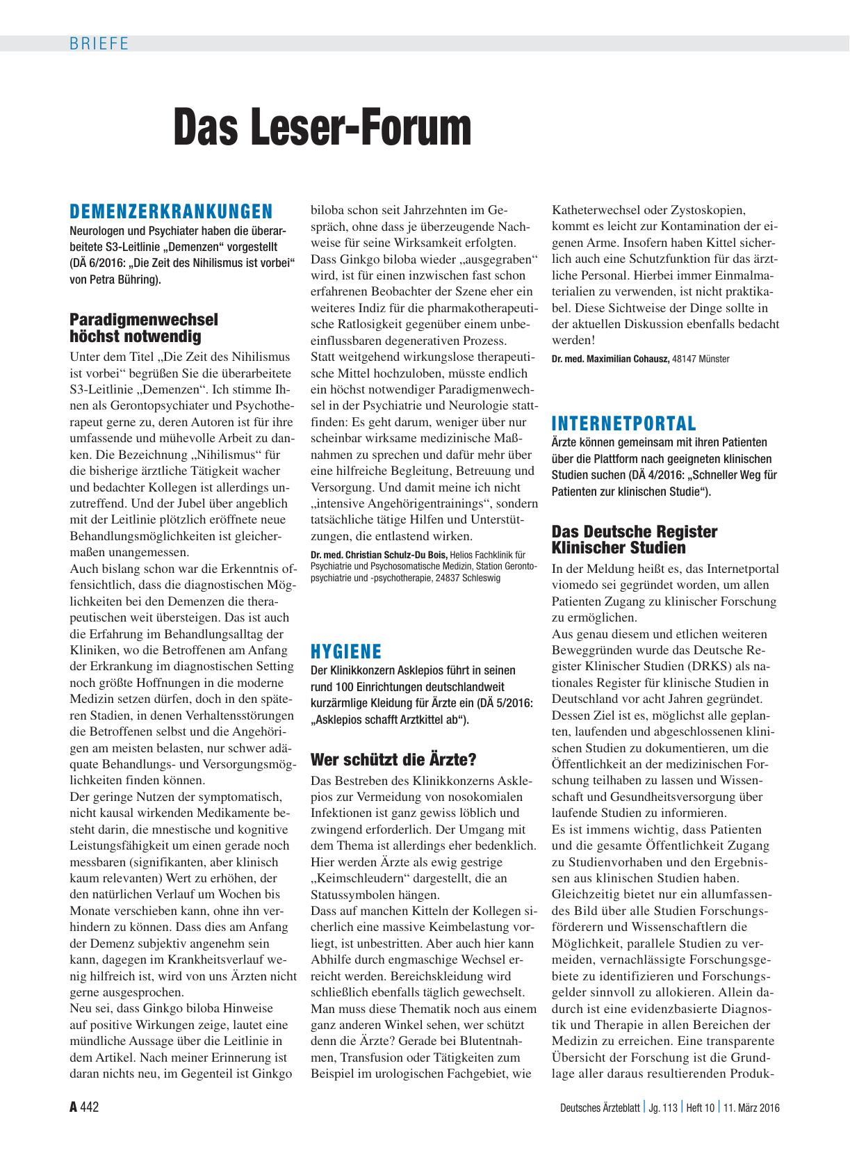 Vorschauseite 1: Demenzerkrankungen: Paradigmenwechsel höchst notwendig