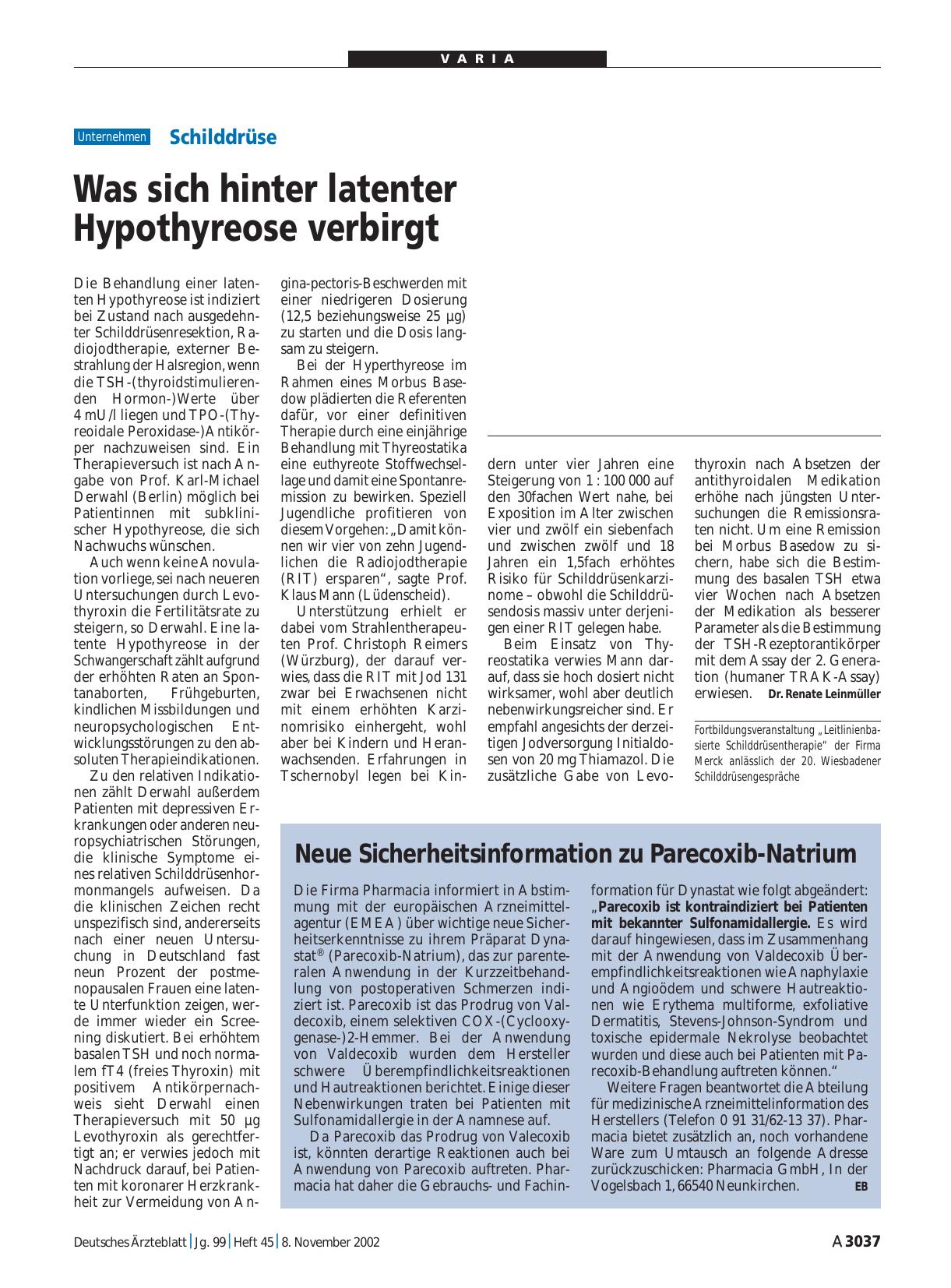 Vorschauseite 1: Schilddrüse: Was sich hinter latenter Hypothyreose verbirgt