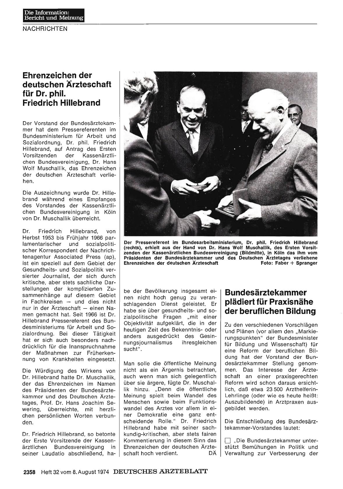 Vorschauseite 1: Bundesärztekammer plädiert für Praxisnähe der beruflichen Bildung