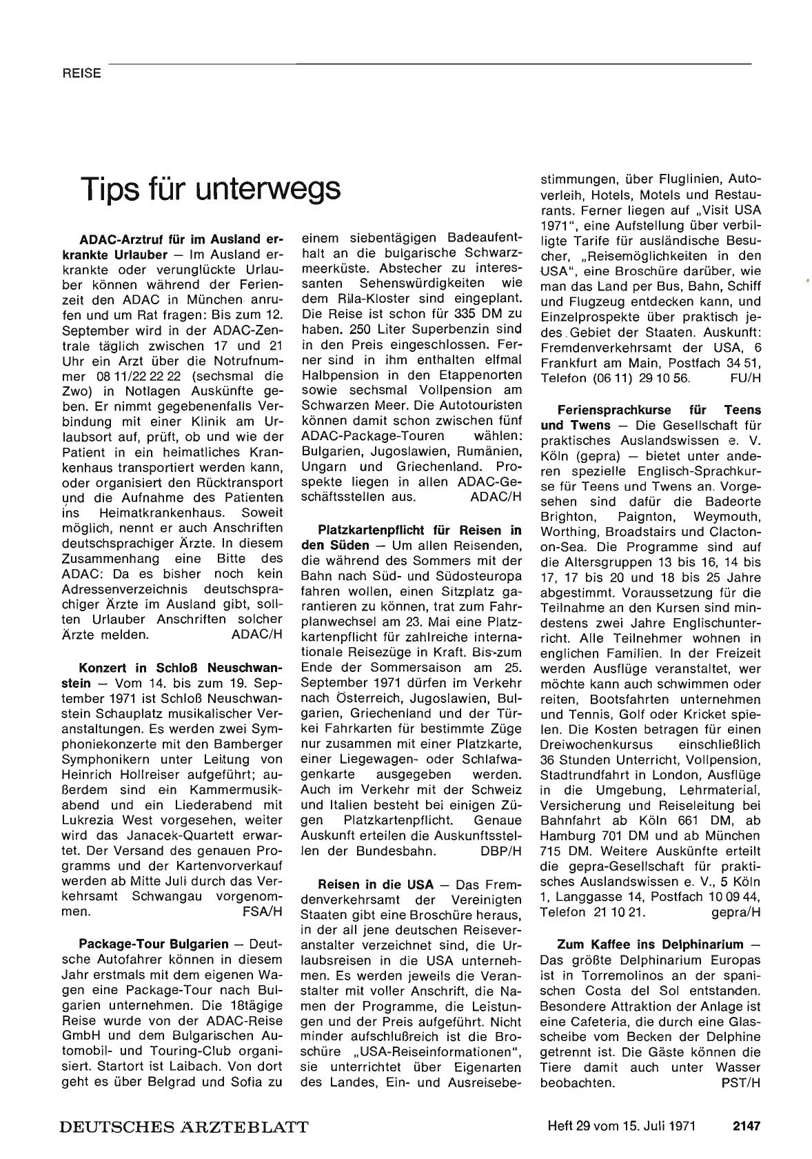 Vorschauseite 1: Tips für unterwegs