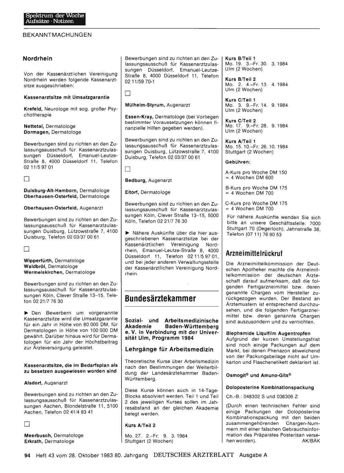 Vorschauseite 1: Bundesärztekammer: Arzneimittelrückruf