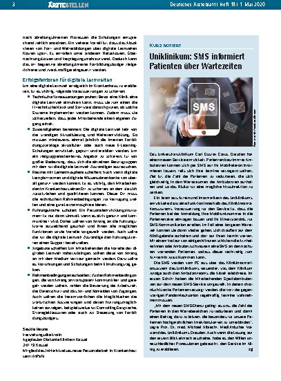 Vorschauseite 1: Uniklinikum: SMS informiert Patienten über Wartezeiten