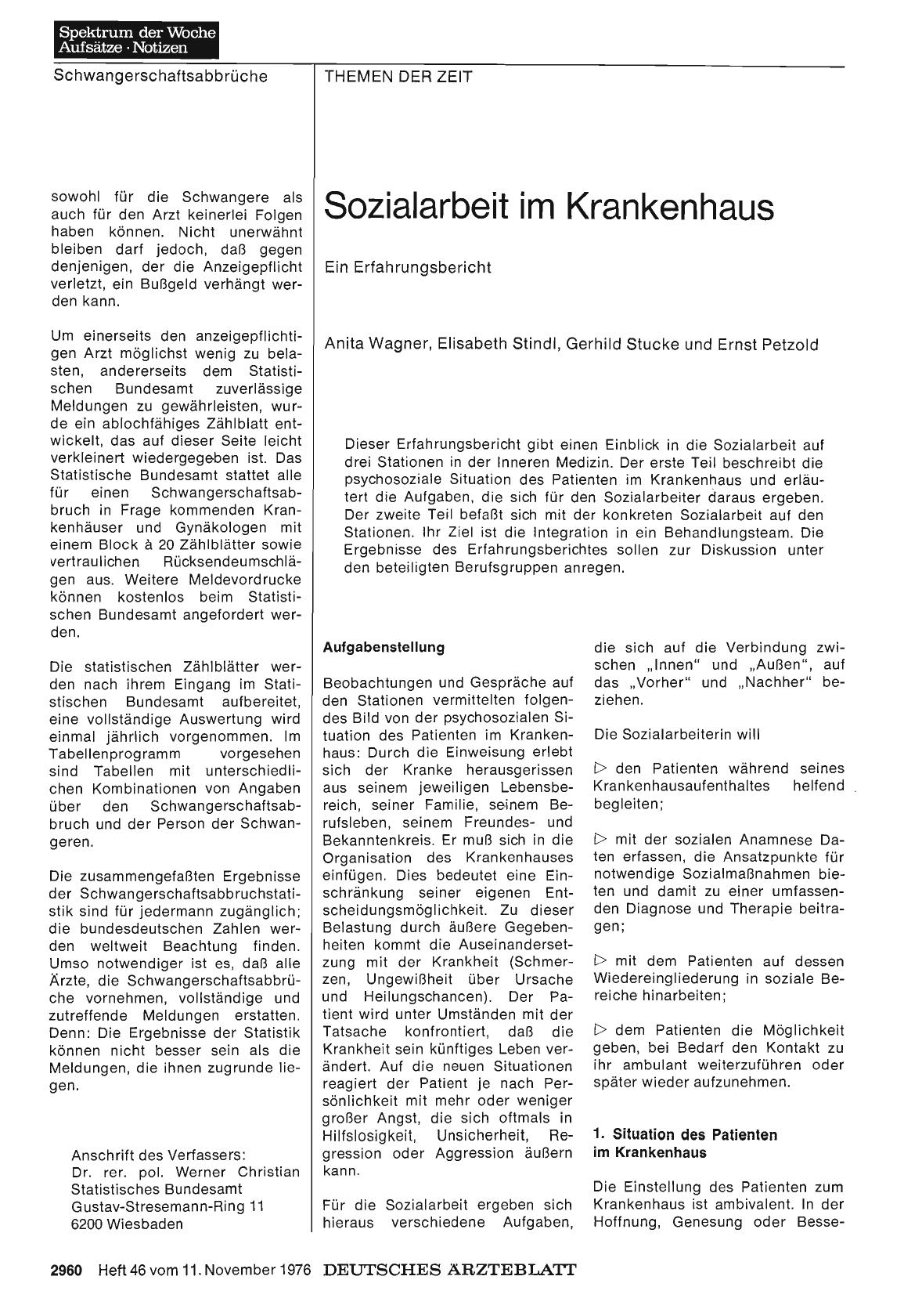 Vorschauseite 1: Sozialarbeit im Krankenhaus: Ein Erfahrungsbericht