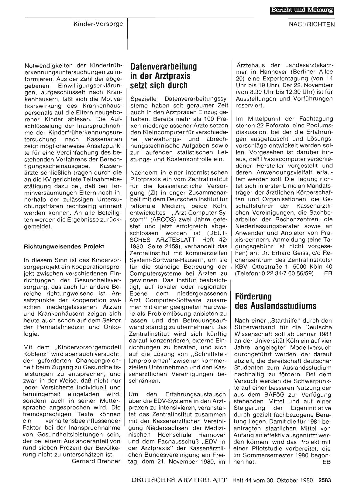 Vorschauseite 1: Datenverarbeitung in der Arztpraxis setzt sich durch
