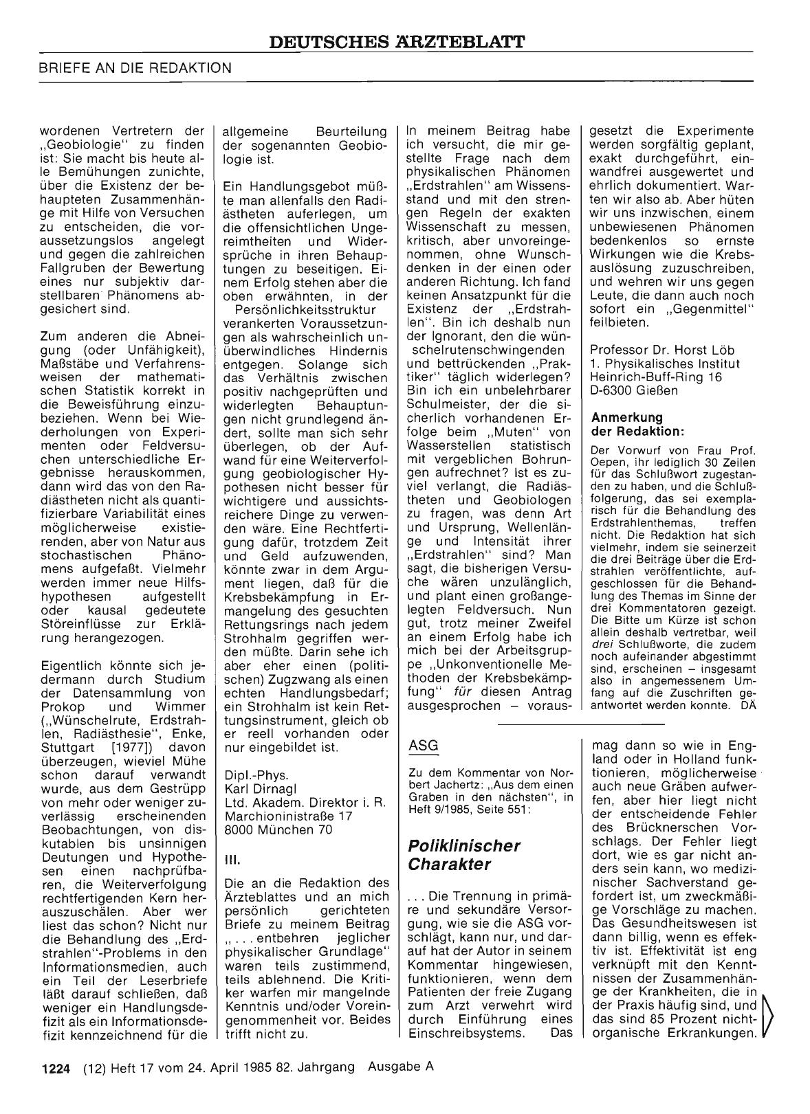 Vorschauseite 1: ERDSTRAHLEN: Schlußworte III.