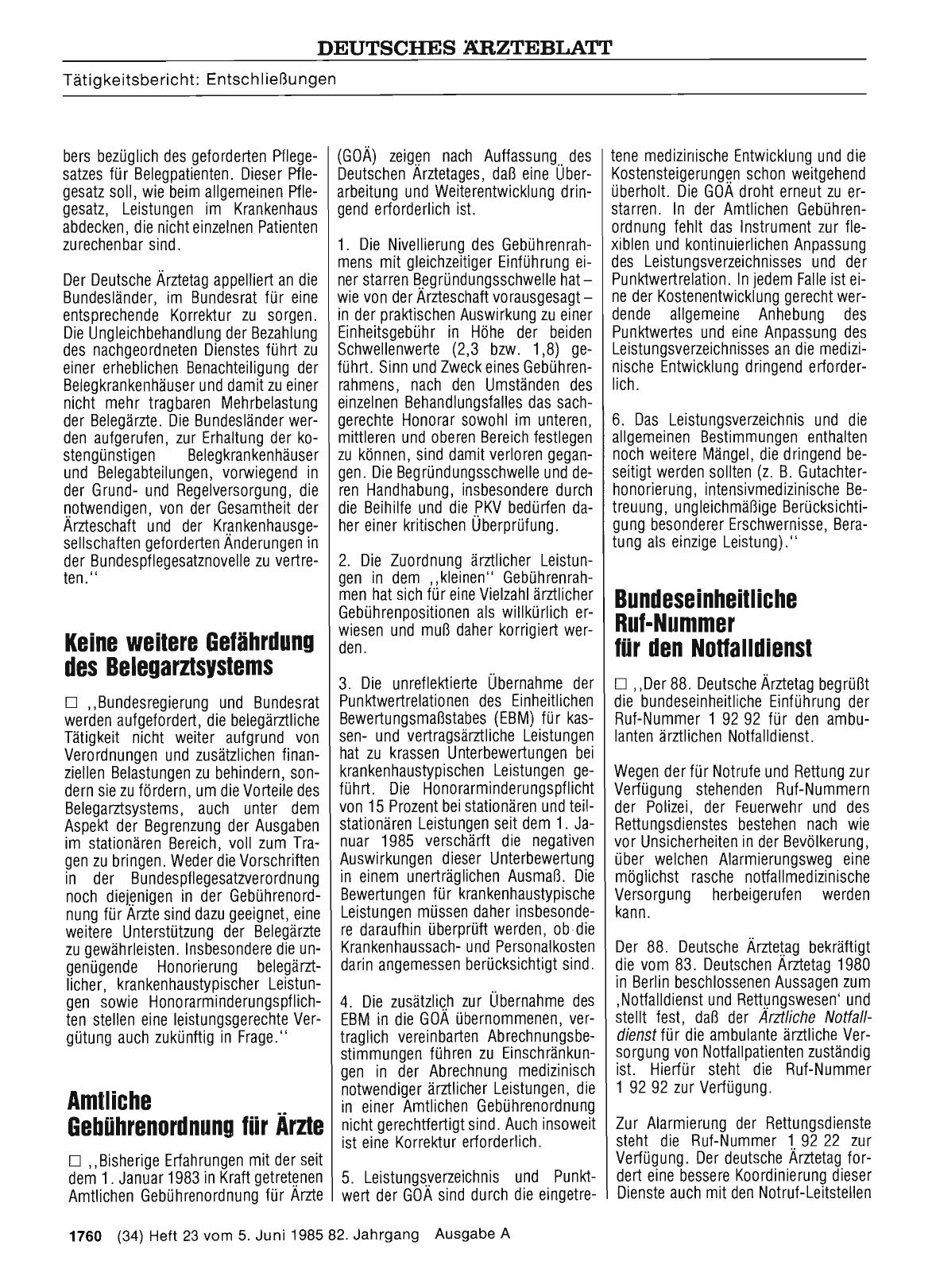 Vorschauseite 1: Keine weitere Gefährdung des Belegarztsystems