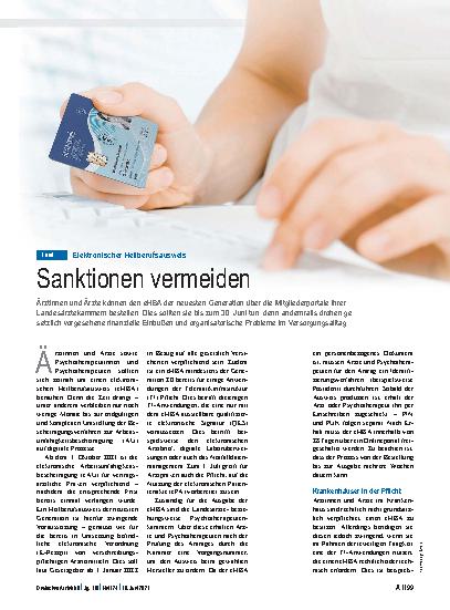 Vorschauseite 1: Elektronischer Heilberufsausweis: Sanktionen vermeiden