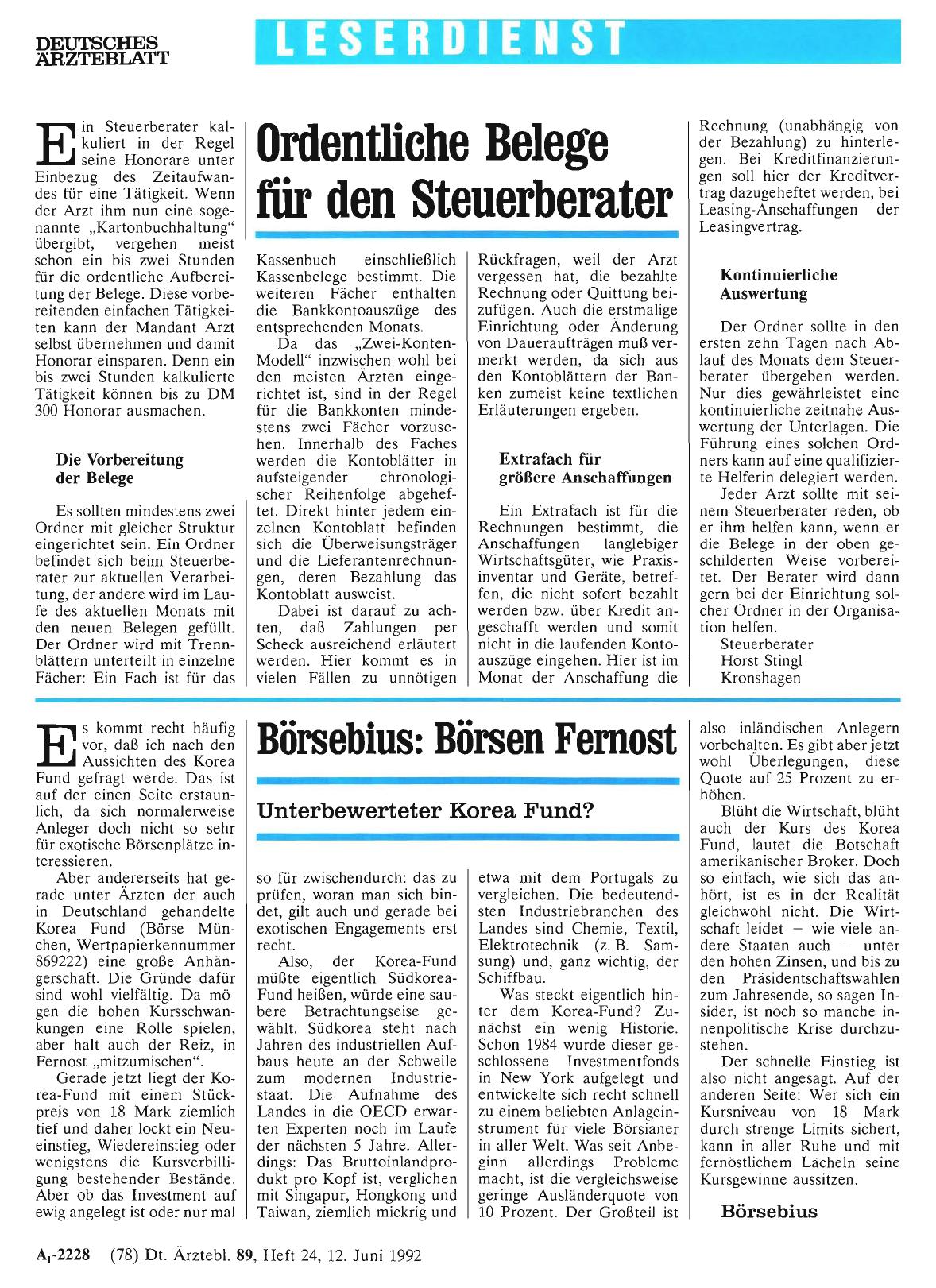 Vorschauseite 1: Börsebius: Börsen Fernost