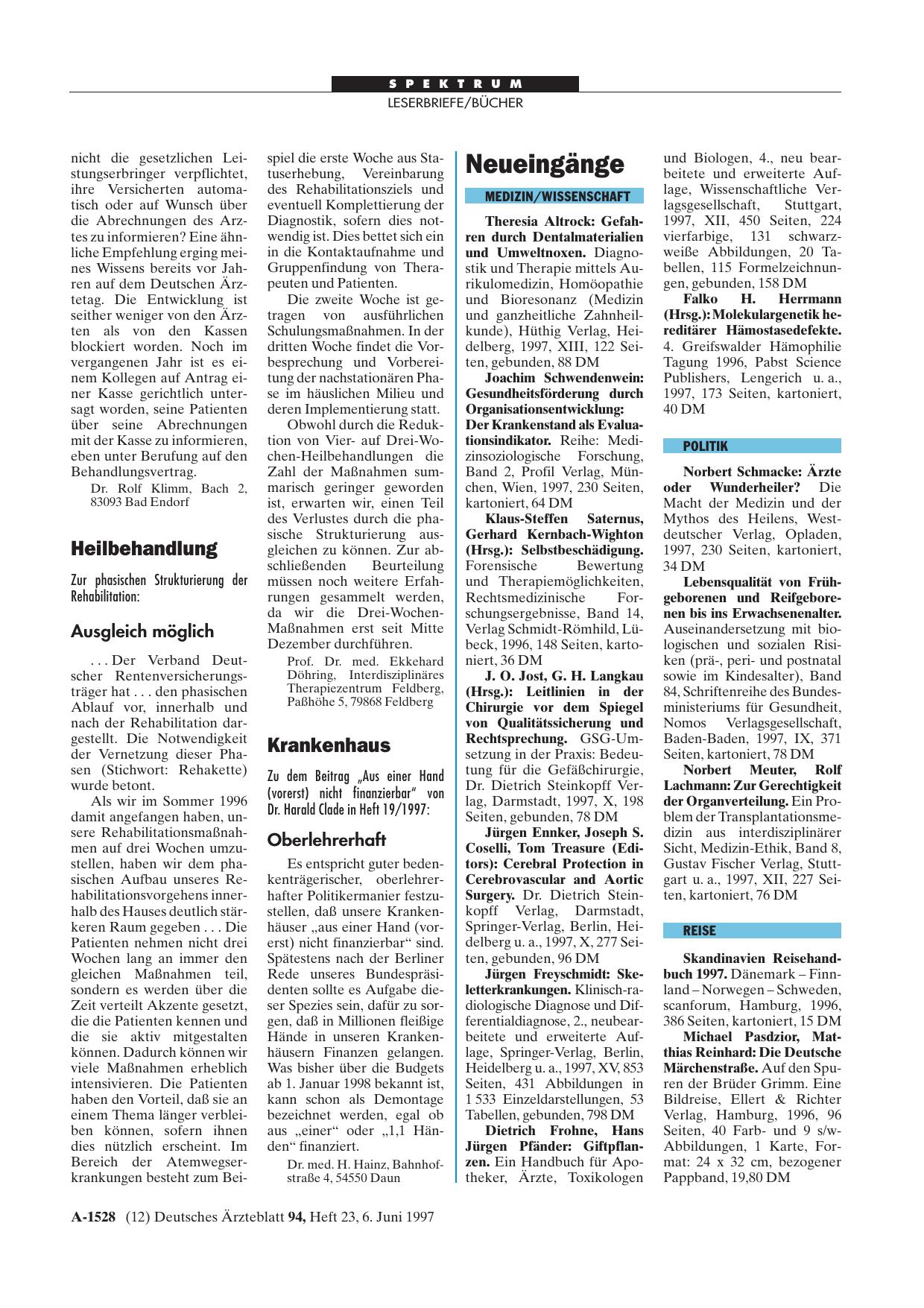 Vorschauseite 1: Krankenhaus: Oberlehrerhaft