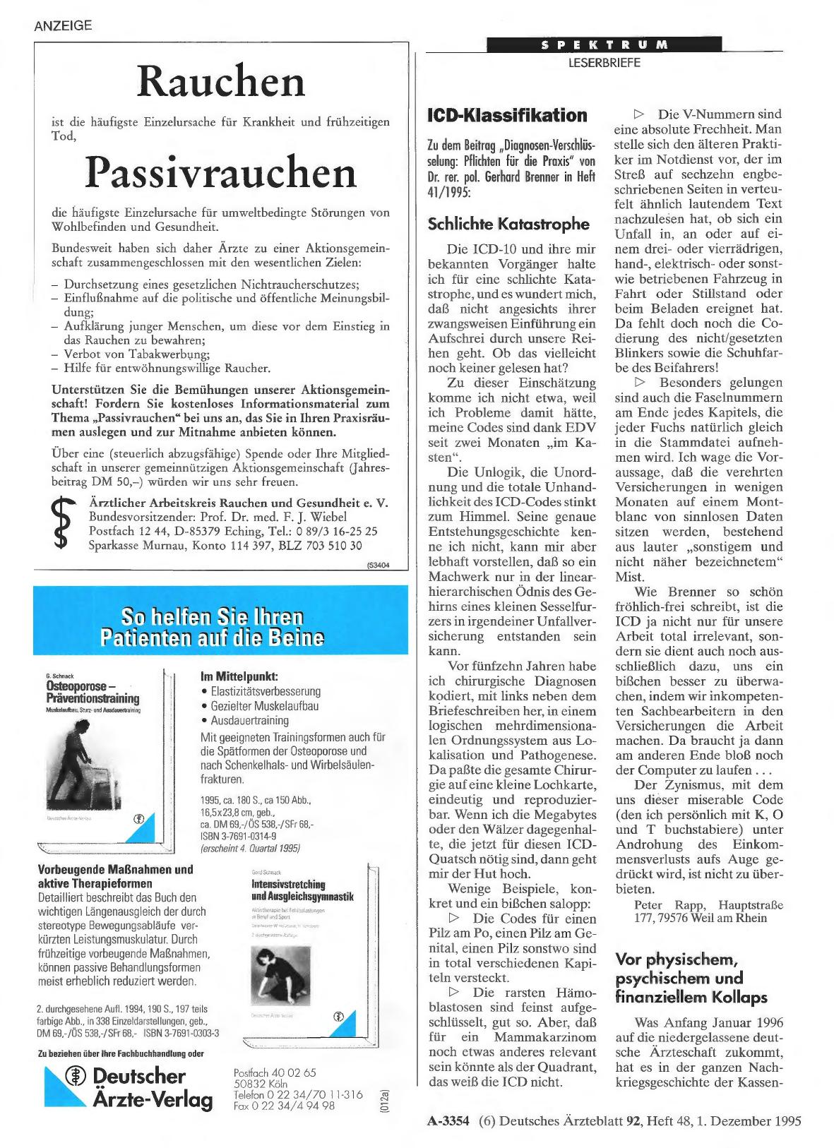 Vorschauseite 1: ICD-Klassifikation: Vor physischem, psychischem und finanziellem Kollaps