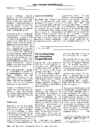 Vorschauseite 1: HIV-Durchseuchung bei intravenösem Drogenmißbrauch
