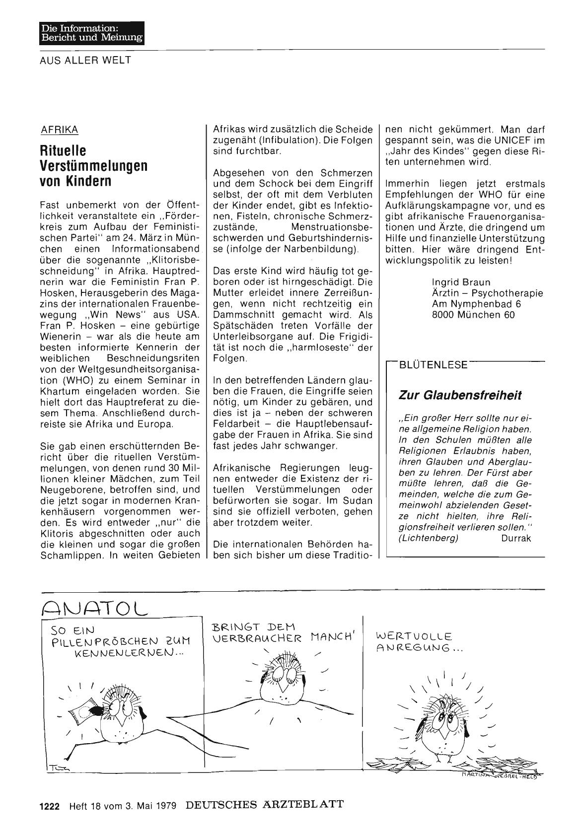 Vorschauseite 1: Afrika: Rituelle Verstümmelungen von Kindern