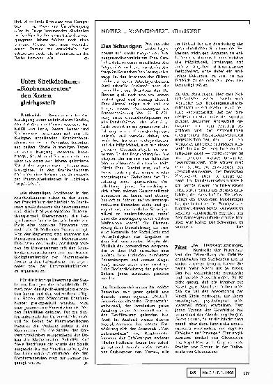 Vorschauseite 1: Das Schweigen