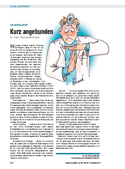 Vorschauseite 1: Von schräg unten: Kurz angebunden