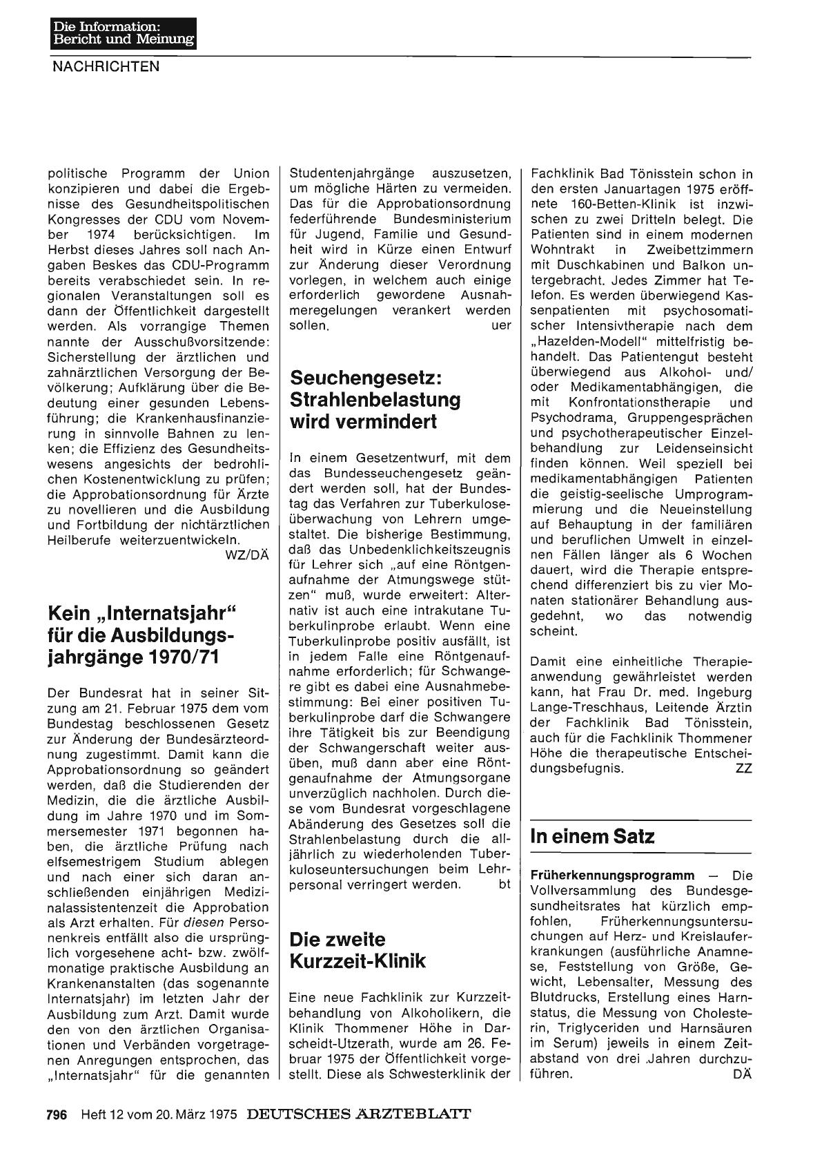 Vorschauseite 1: Die zweite Kurzzeit-Klinik