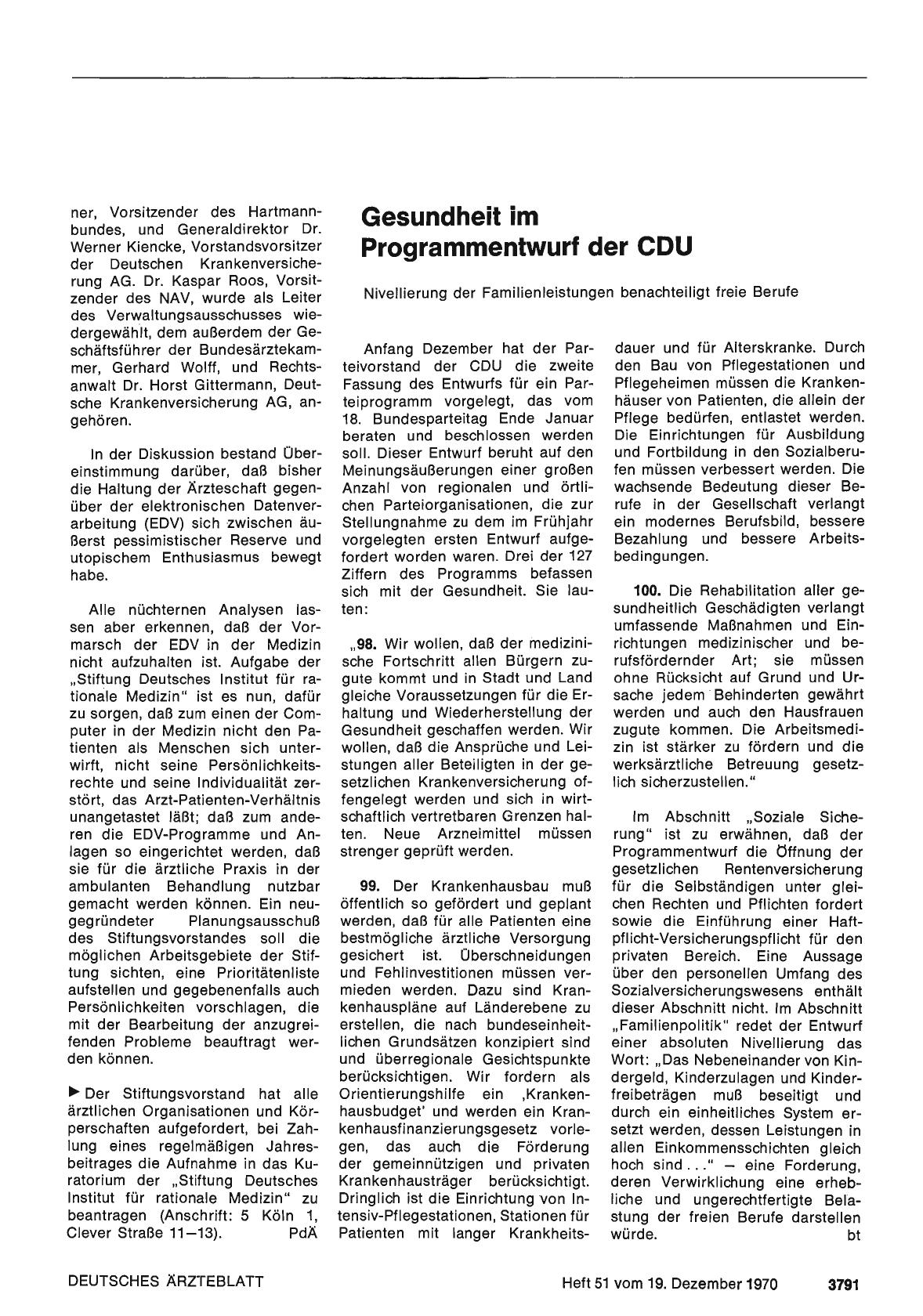 Vorschauseite 1: Gesundheit im Programmentwurf der CDU