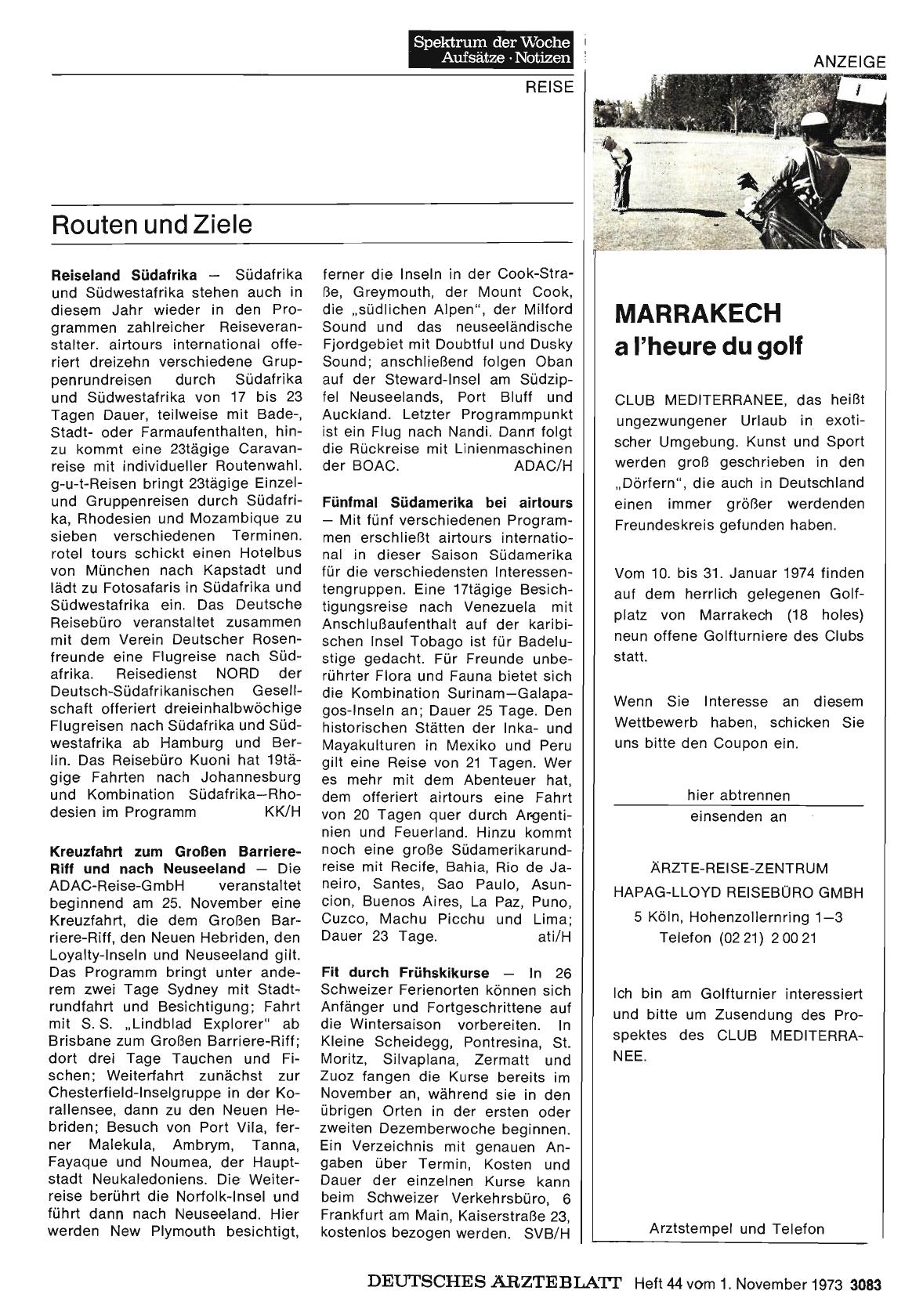 Vorschauseite 1: Routen und Ziele