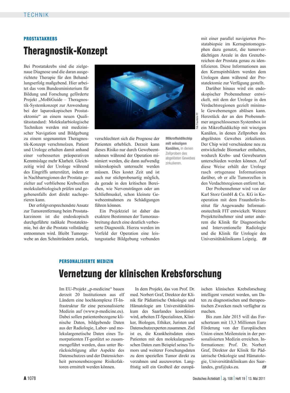 Vorschauseite 1: Prostatakrebs: Theragnostik-Konzept