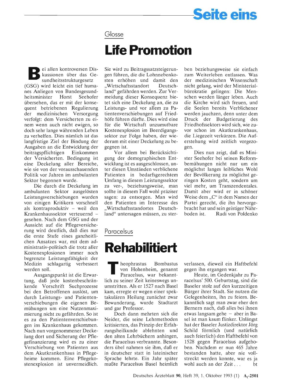 Vorschauseite 1: Paracelsus: Rehabilitiert