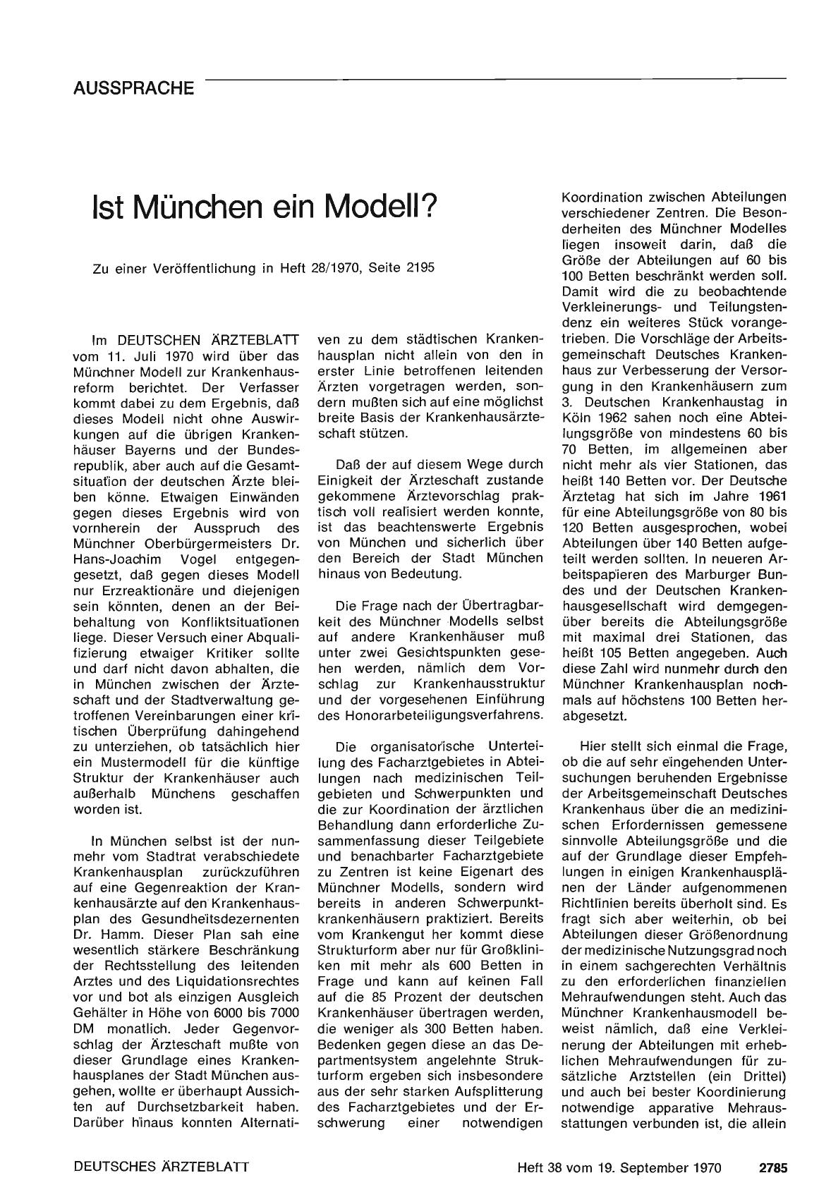 Vorschauseite 1: Ist München ein Modell?