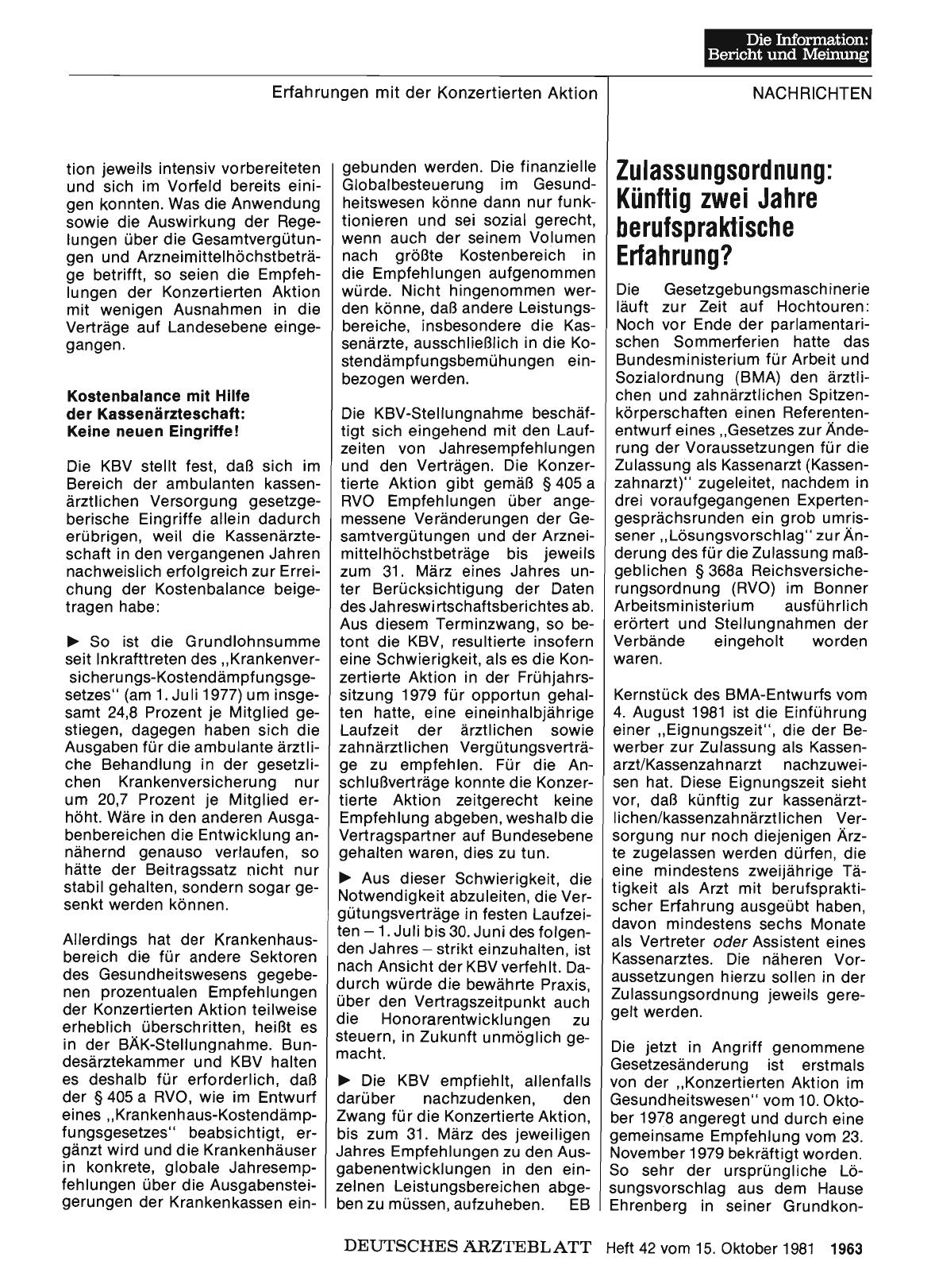 Vorschauseite 1: Zulassungsordnung: Künftig zwei Jahre berufspraktische Erfahrung?
