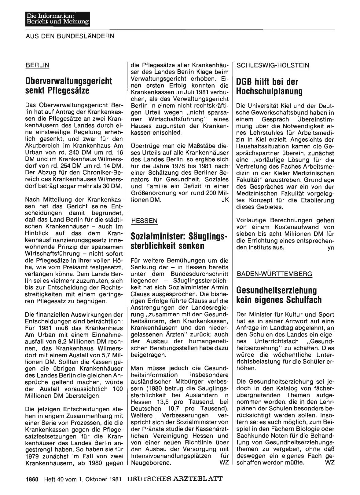 Vorschauseite 1: HESSEN: Sozialminister: Säuglingssterblichkeit senken