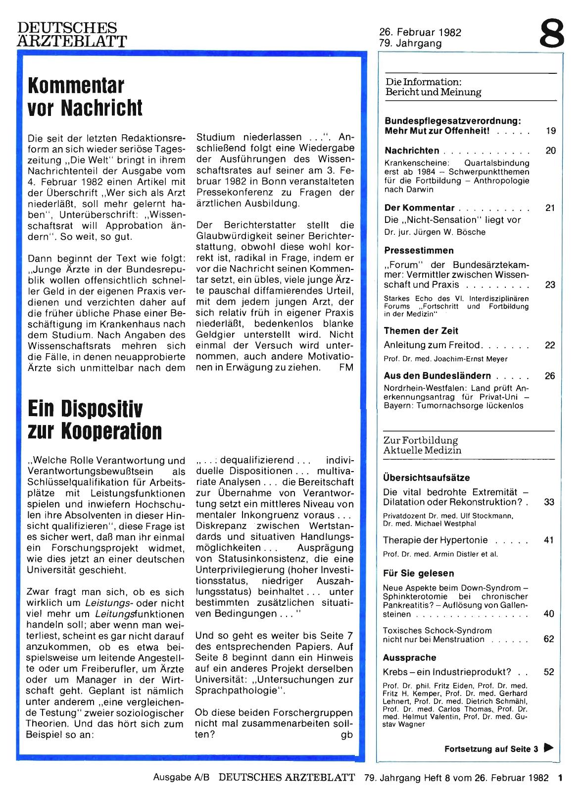 Vorschauseite 1: Kommentar vor Nachricht