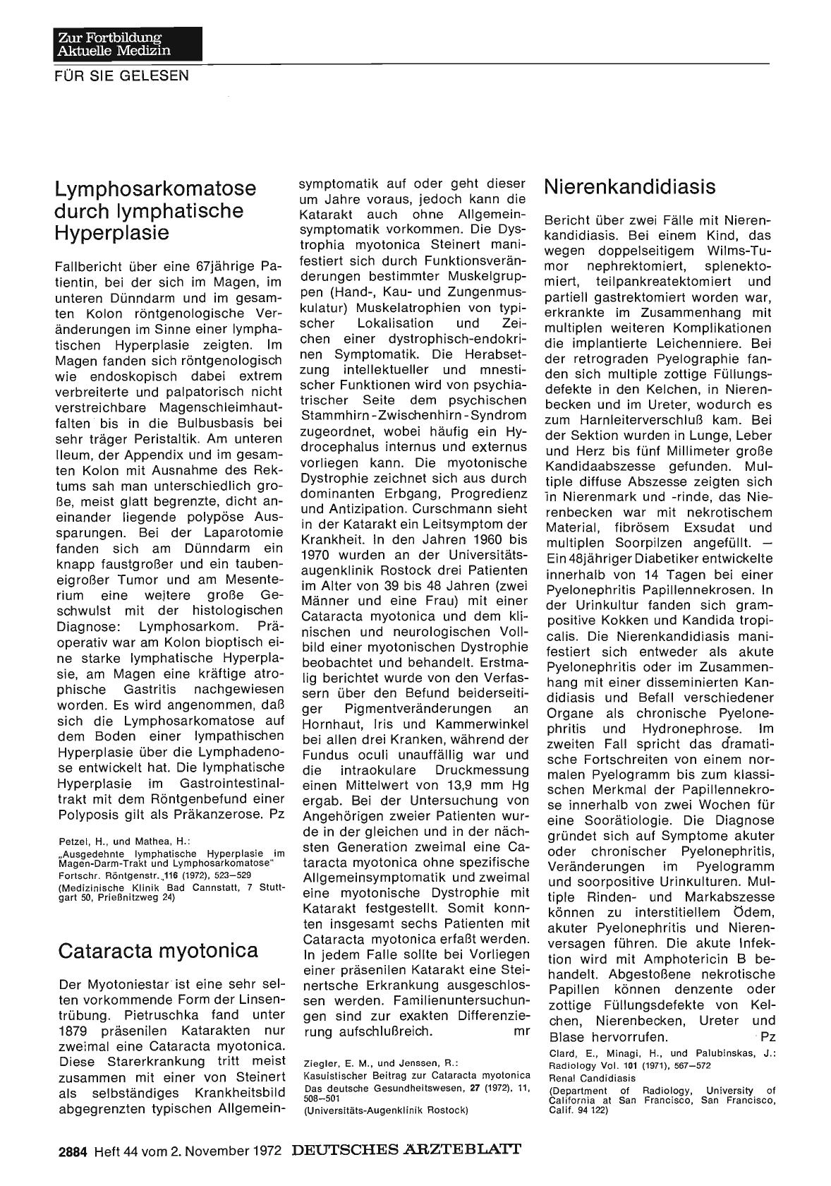 Vorschauseite 1: Cataracta myotonica