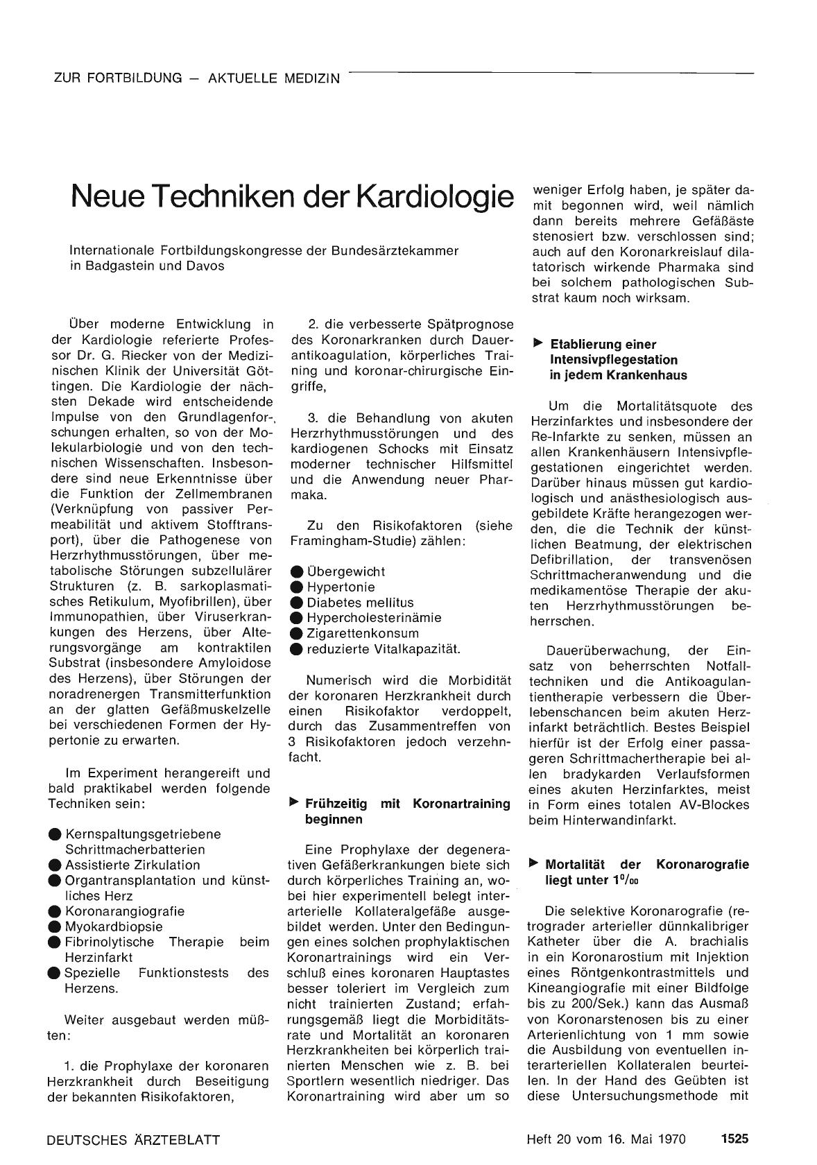 Vorschauseite 1: Neue Techniken der Kardiologie