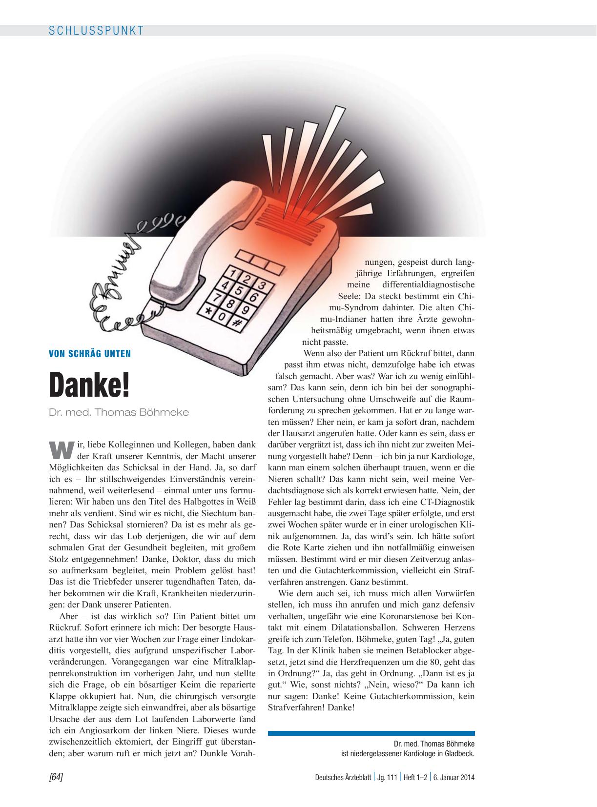 Vorschauseite 1: Von schräg unten: Danke!